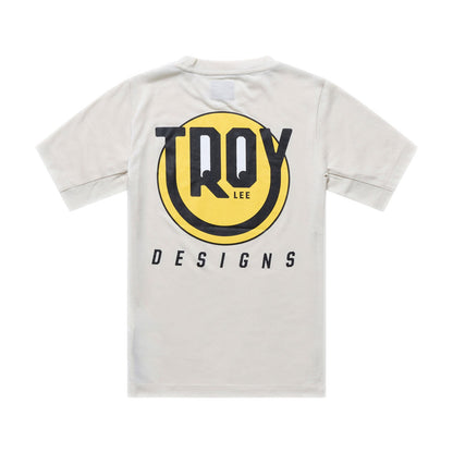 Trikot TROY LEE DESIGNS SKYLINE RIDE HAPPY Junior Kurzarm Pumice