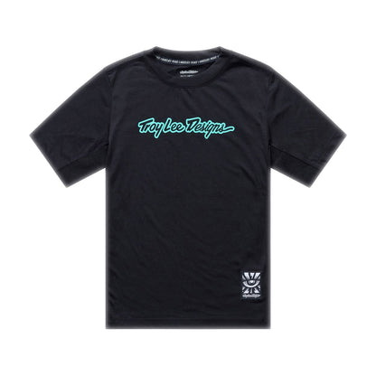 Trikot TROY LEE DESIGNS SKYLINE RIDE SIGNATURE Junior Kurzarm Schwarz/Türkis