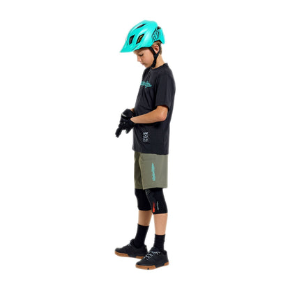 Trikot TROY LEE DESIGNS SKYLINE RIDE SIGNATURE Junior Kurzarm Schwarz/Türkis