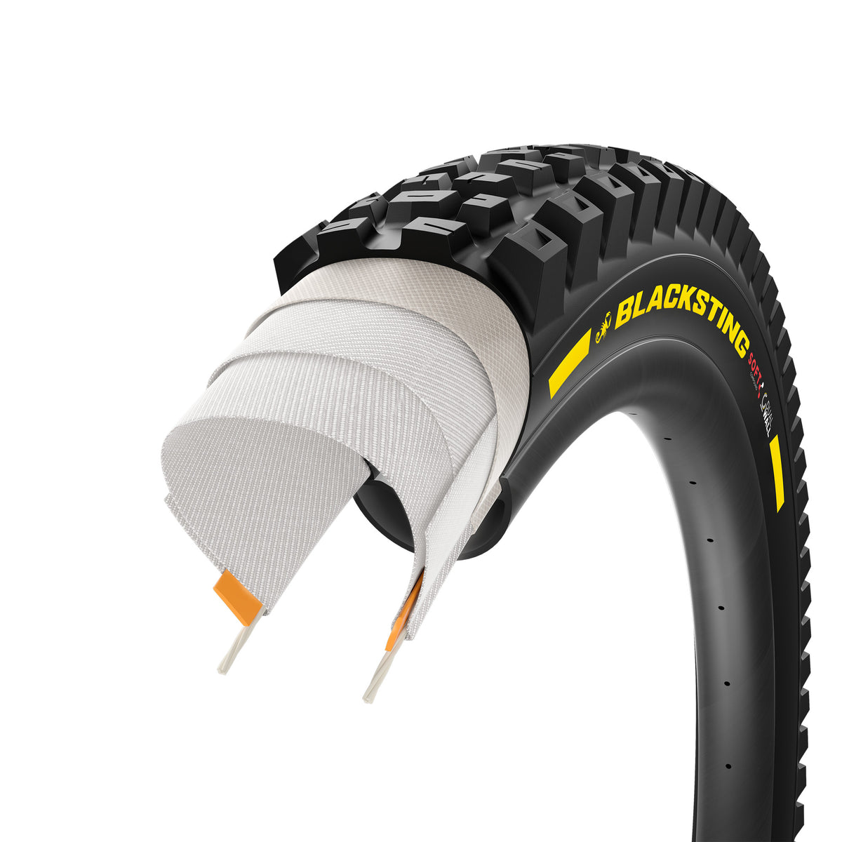 PIRELLI SCORPION BLACK STING Soft DualWall Faltreifen 29x2.40 Tubeless Ready Schwarz/Gelb Team Edition