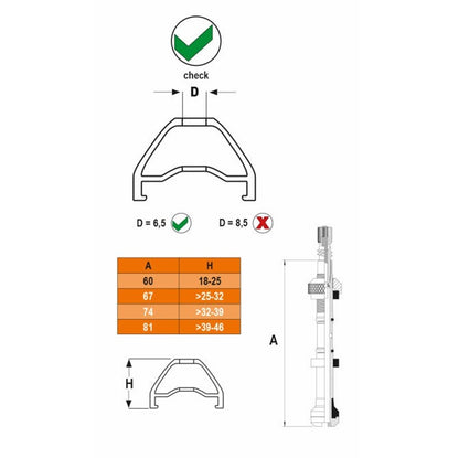 Kit 2 Ventile Drucksensor SKS GERMANY AIRSPY TL S 60 mm