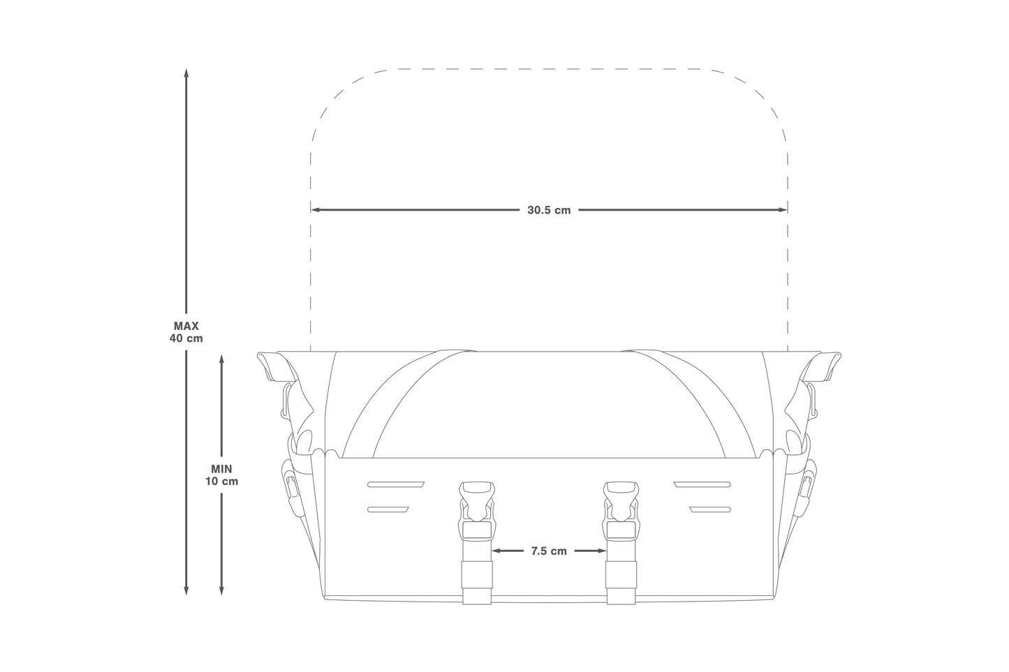 APIDURA EXPEDITION FRONT RACK PACK 20 L Lenkertasche Schwarz