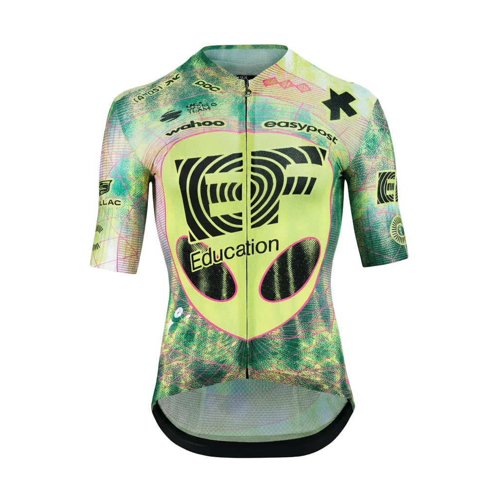 Trikot ASSOS EQUIPE RS S11 EDUCATION FIRST CLOSE ENCOUNTER Kurzarm Grün/Gelb
