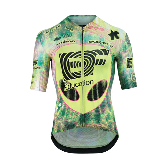 Trikot ASSOS EQUIPE RS S11 EDUCATION FIRST CLOSE ENCOUNTER Kurzarm Grün/Gelb