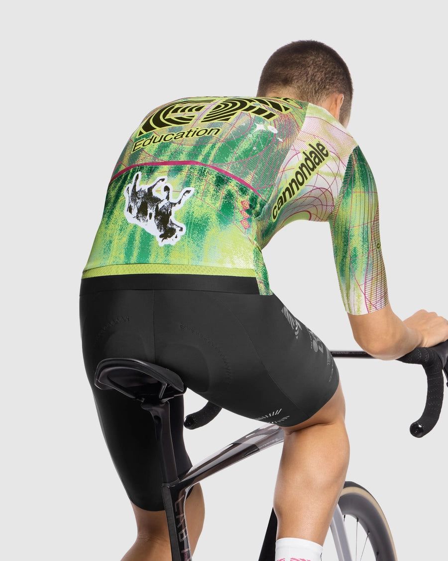 Trikot ASSOS EQUIPE RS S11 EDUCATION FIRST CLOSE ENCOUNTER Kurzarm Grün/Gelb