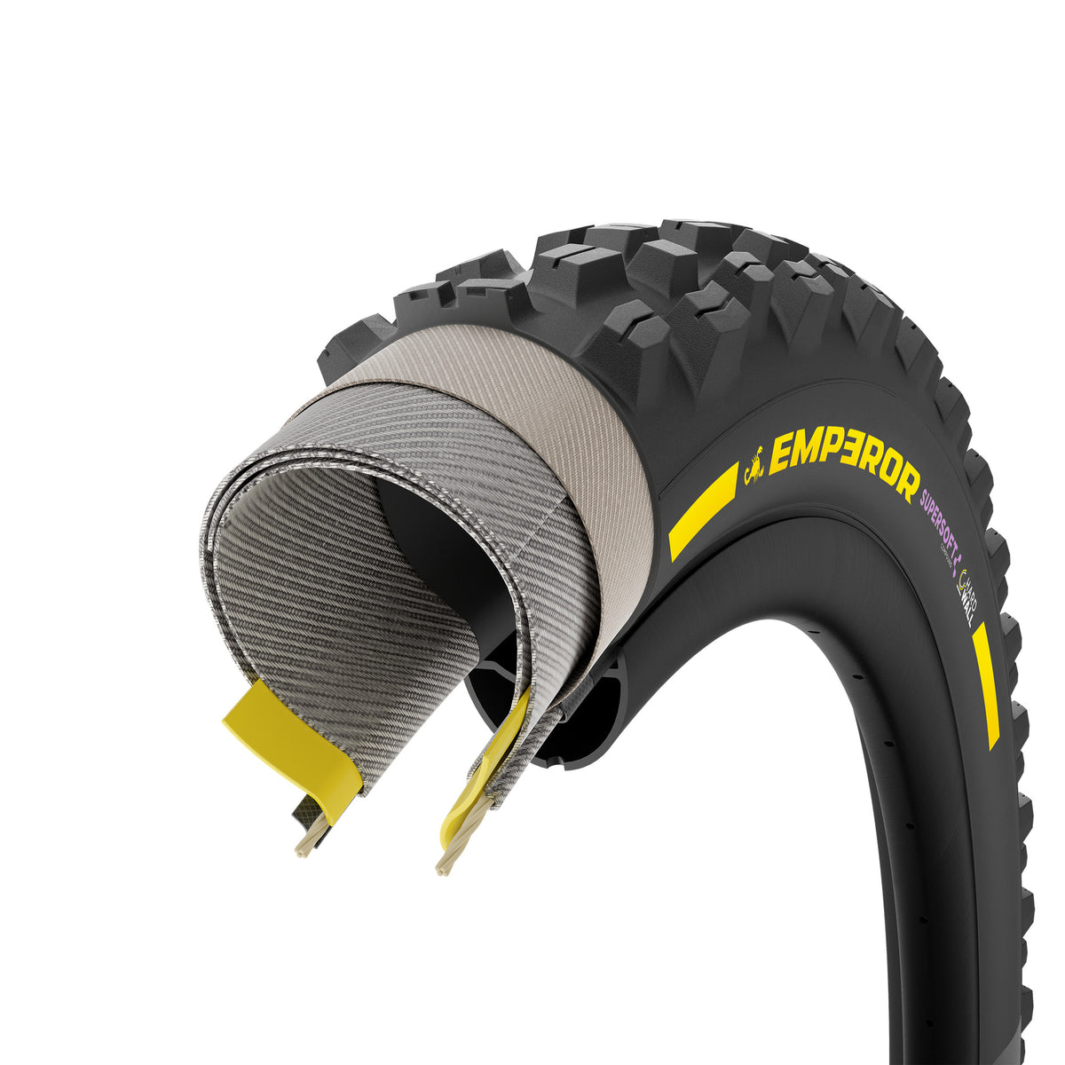 PIRELLI SCORPION EMPEROR Reifen 29x2.40 Supersoft HardWall Tubeless Ready Faltreifen Schwarz/Gelb Team Edition