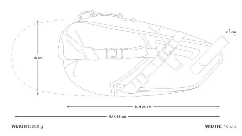 APIDURA BACKCOUNTRY SADDLE PACK 6 L Satteltasche Schwarz/Grau