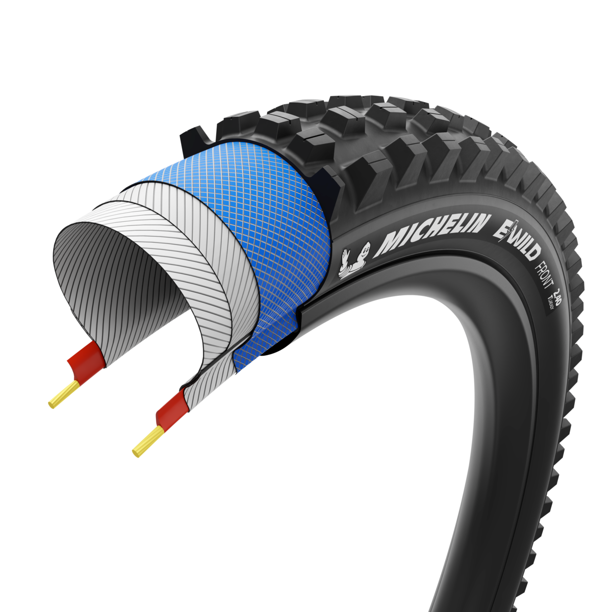 Reifen MICHELIN E-WILD FRONT Performance Line 29x2.40 Tubeless Ready Weich Schwarz