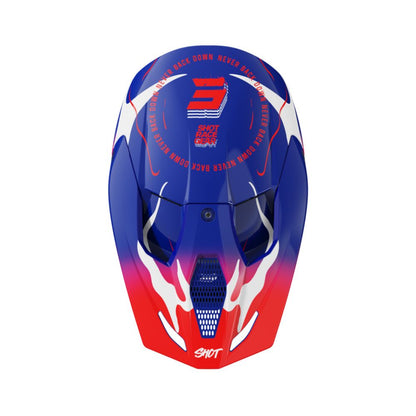 BMX-Helm SHOT FURIOUS Junior Beast Blue Red Glossy