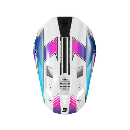 BMX-Helm SHOT LITE Racing White Pink Pearly