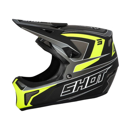 BMX-Helm SHOT ROGUE Level Schwarz Neongelb Matt