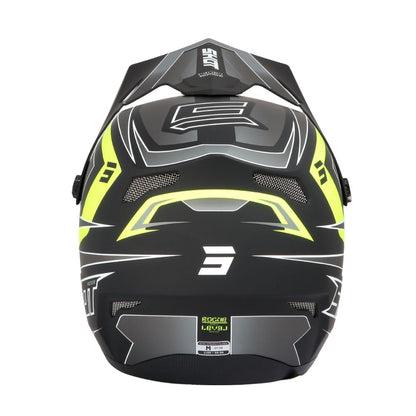 BMX-Helm SHOT ROGUE Level Schwarz Neongelb Matt