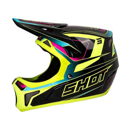 BMX-Helm SHOT ROGUE Level Neon-Gelb/Perlmutt-Rosa