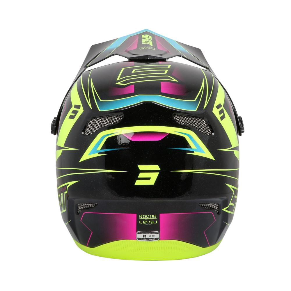 BMX-Helm SHOT ROGUE Level Neon-Gelb/Perlmutt-Rosa