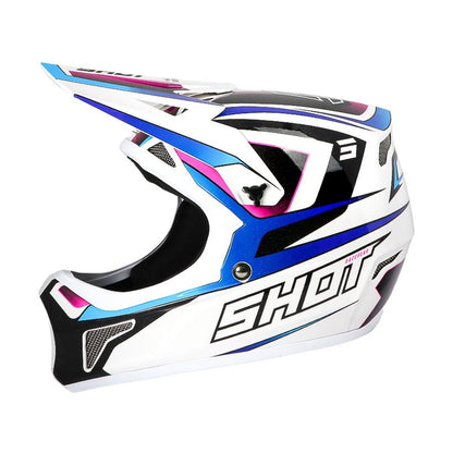 BMX-Helm SHOT ROGUE Level Weiß Blau Perlmutt