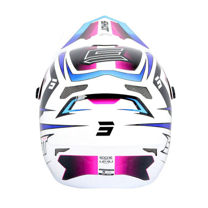BMX-Helm SHOT ROGUE Level Weiß Blau Perlmutt