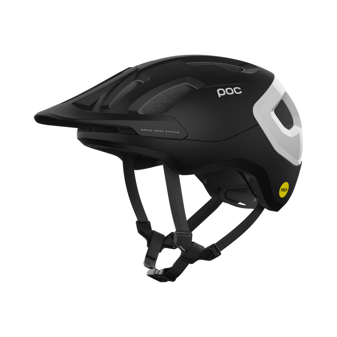 MTB-Helm POC AXION RACE MIPS Mattschwarz/Weiß — Produktansicht