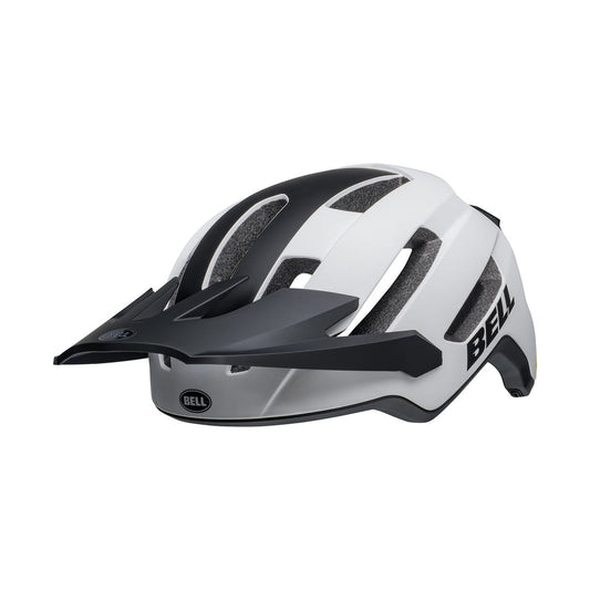 BELL 4FORTY AIR MIPS MTB-Helm in Weiß/Mattschwarz — Ansicht von links