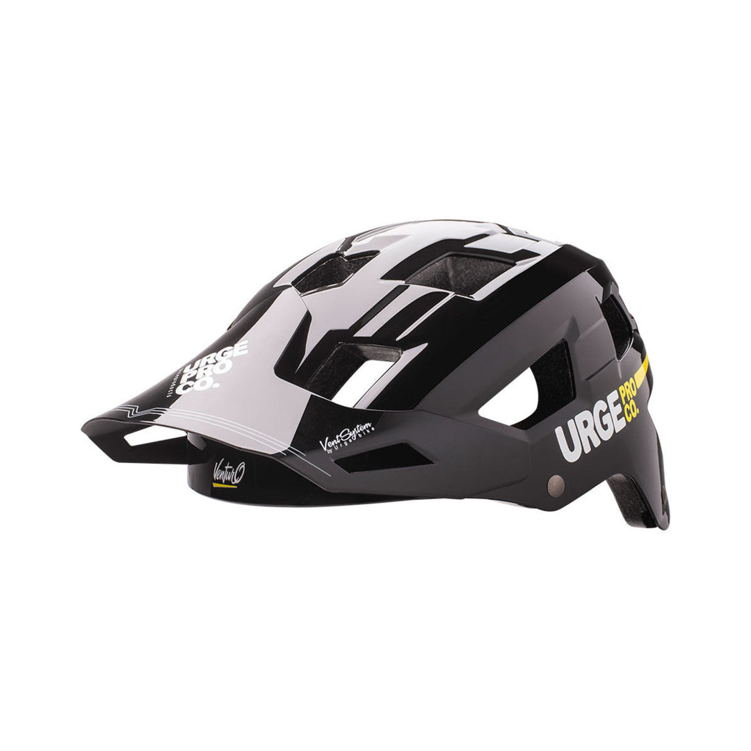 URGE VENTURO MTB-Helm in Schwarz — Ansicht von links