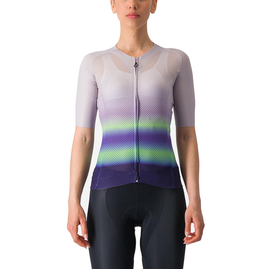 CASTELLI CLIMBER'S 4.0 W Damen-Kurzarm-Radtrikot in Violett/Grün