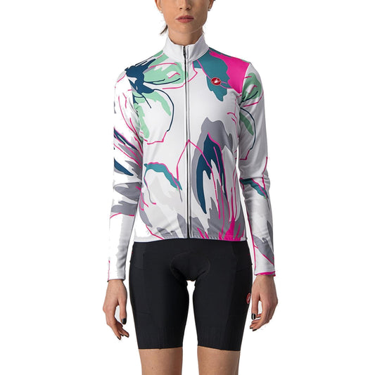 CASTELLI UNLIMITED THERMAL Damen-Langarm-Radtrikot in Grau/Blau