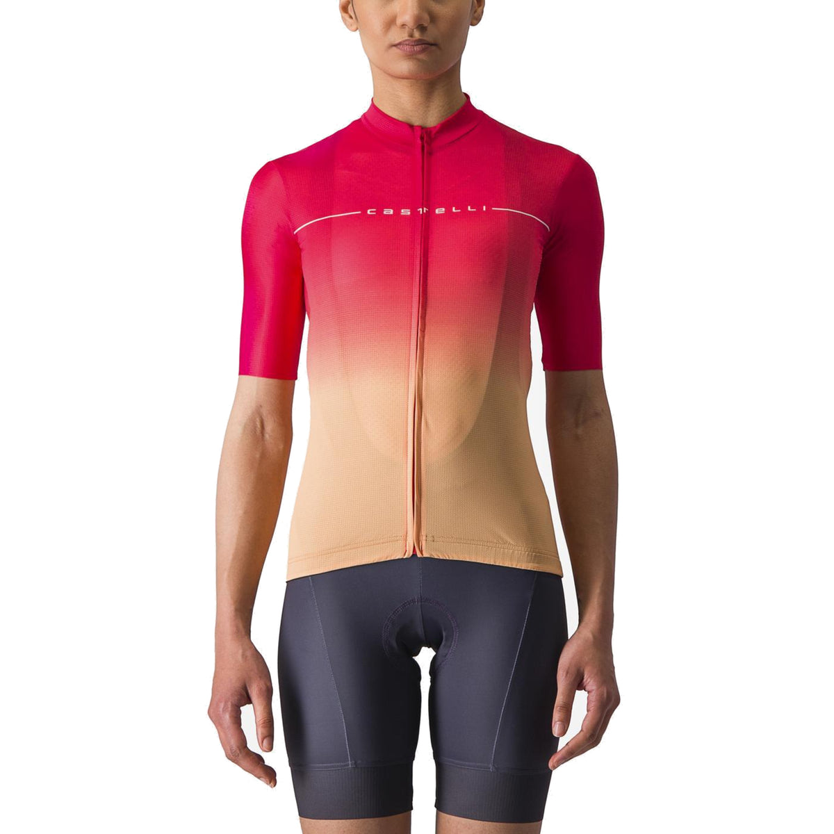 CASTELLI SALITA Damen-Kurzarmtrikot Rosa/Orange