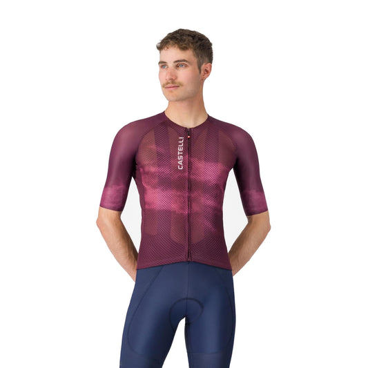 CASTELLI CLIMBER'S A/C Kurzarm-Radtrikot in Bordeauxrot