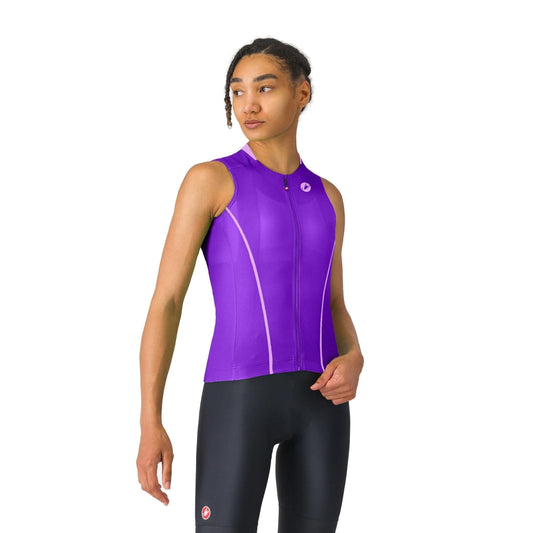 CASTELLI ANIMA FLOW ärmelloses Damen-Radtrikot in Violett