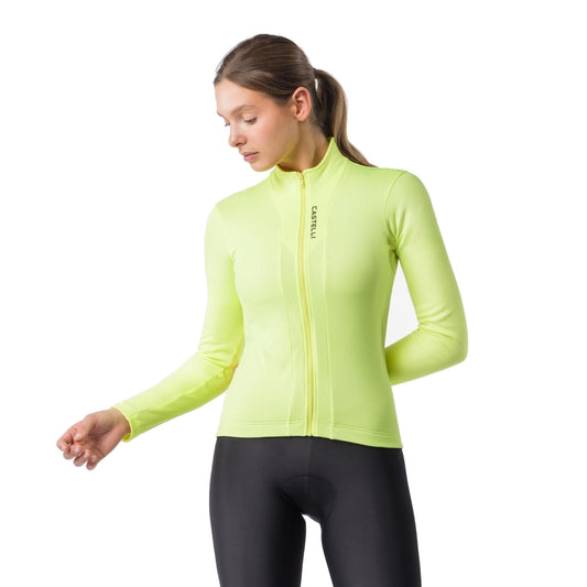 CASTELLI SINERGIA 3 FZ Damen-Langarmtrikot Gelb