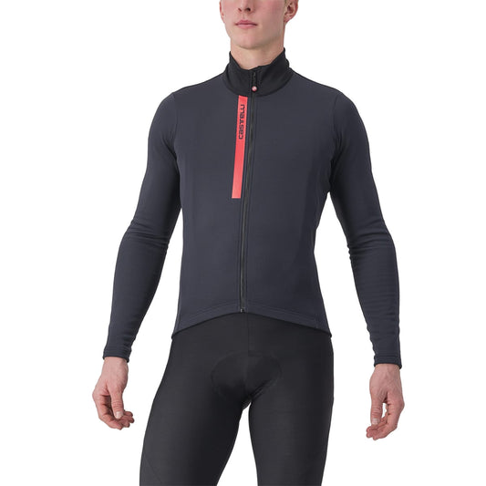 CASTELLI ENTRATA THERMAL Langarmtrikot Schwarz/Rot