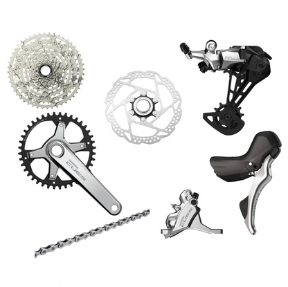 Schaltgruppe SHIMANO CUES 10V - Polish Silver Edition