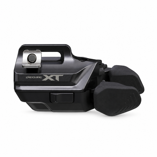 Rechter SHIMANO XT 12-fach-Schalthebel SW-M8250-IR — Produktansicht vor weißem Hintergrund
