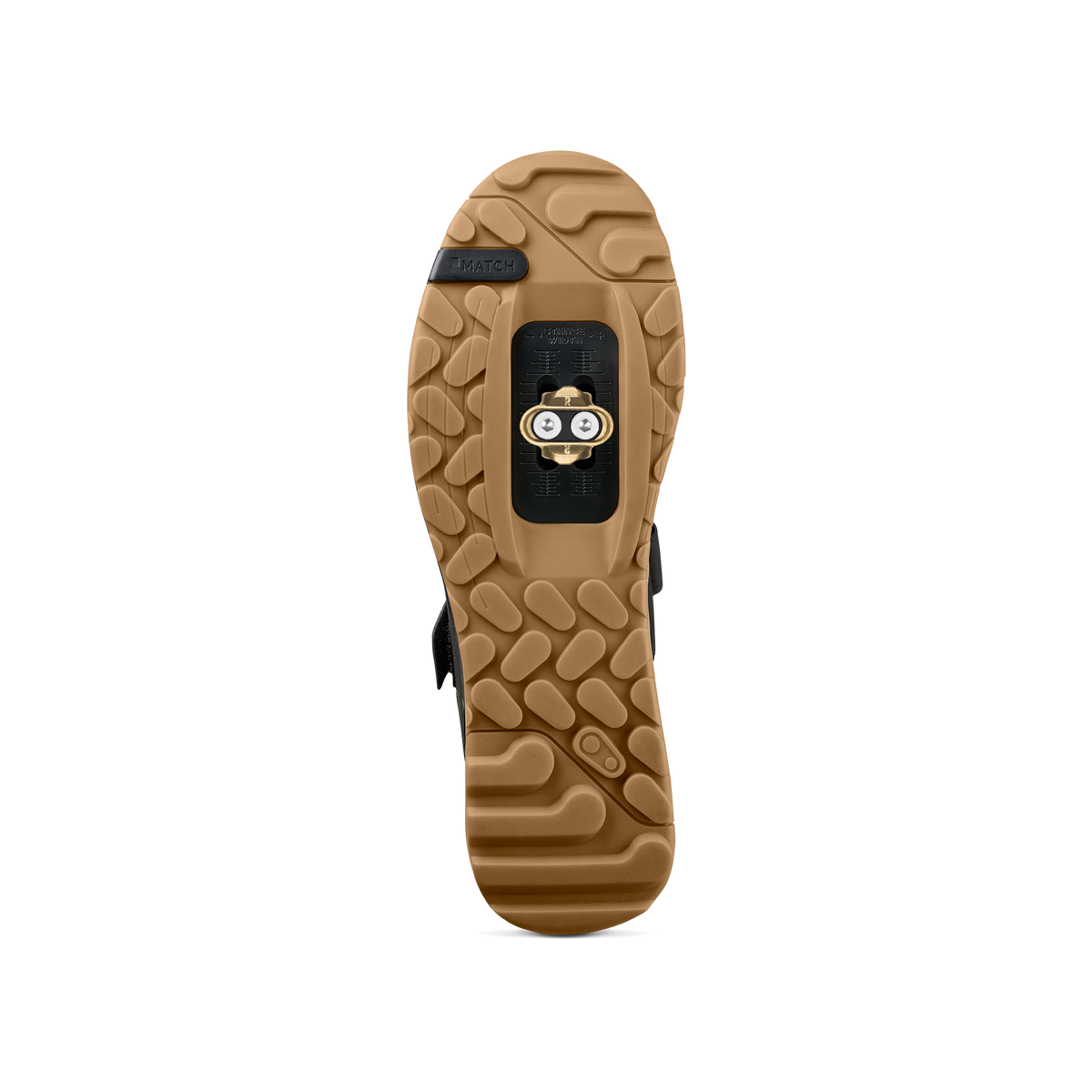CRANKBROTHERS MALLET TRAIL BOA CLIP MTB-Schuhe in Schwarz/Gold — Sohle mit Schuhplatte