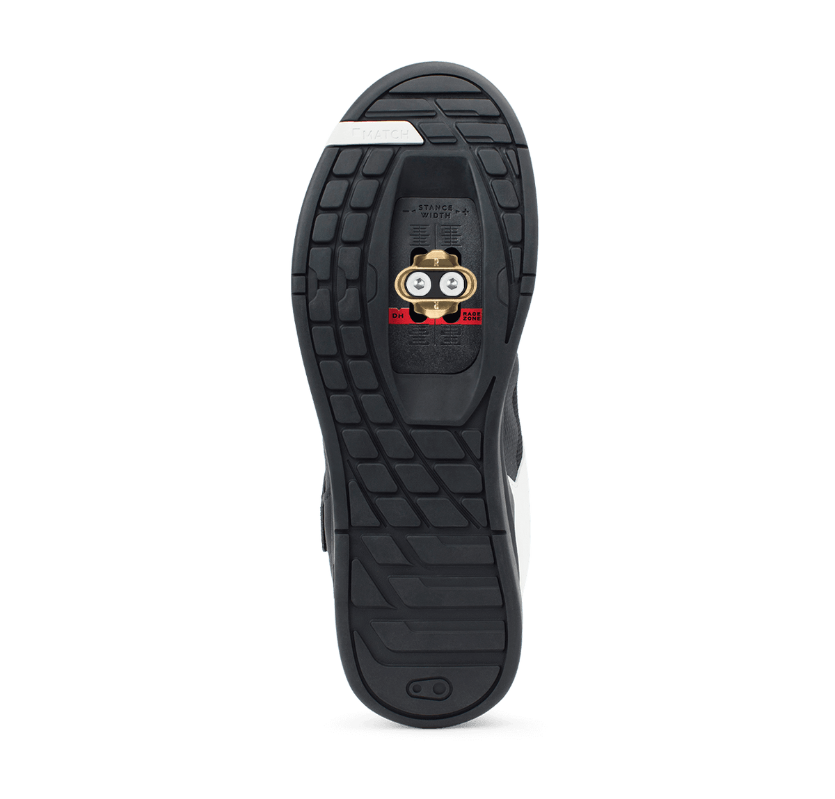 CRANKBROTHERS MALLET SPEED LACE CLIP MTB-Schuhe in Schwarz/Weiß — Sohle mit Schuhplatte