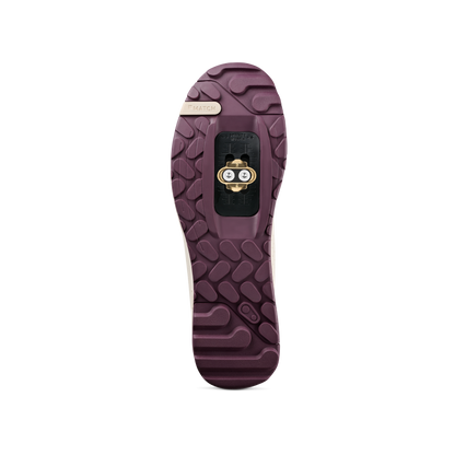 CRANKBROTHERS MALLET TRAIL LACE CLIP MTB-Schuhe in Weiß/Violett — Sohle mit Schuhplatte