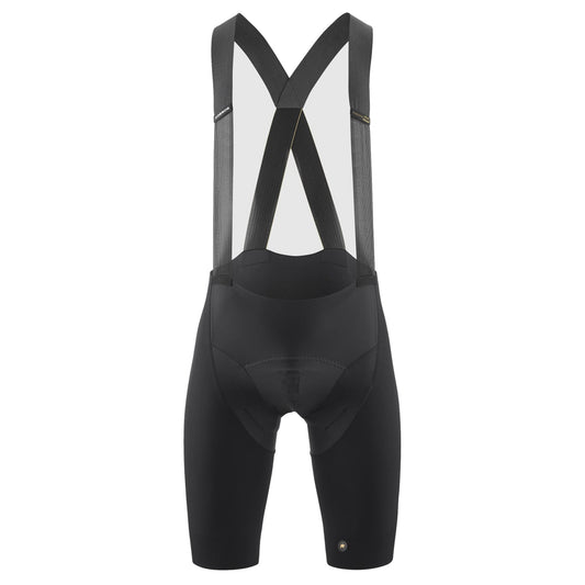 Kurze Radträgerhose ASSOS EQUIPE RSR S11 in Schwarz — weißer Hintergrund, 2000 x 2000