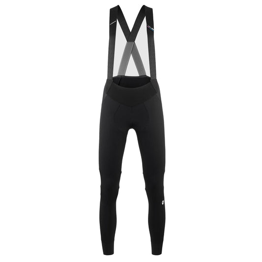 Lange Damen-Radträgerhose ASSOS UMA GT EISENHERZ ULTRAZ WINTER S11 in Schwarz — weißer Hintergrund, 2000 x 2000