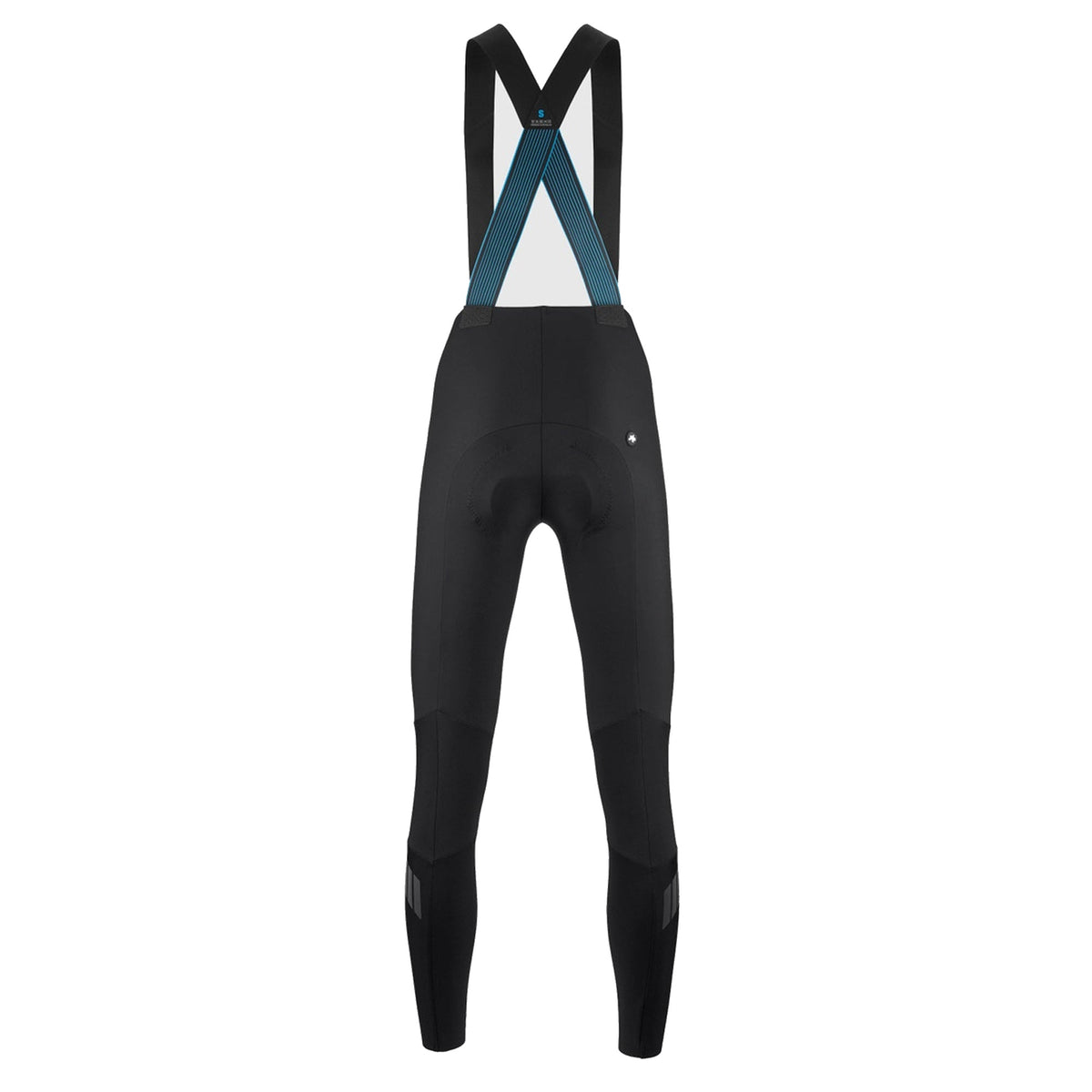 Lange Damen-Radträgerhose ASSOS DYORA R HABU WINTER S11 in Schwarz — weißer Hintergrund, 2000 x 2000