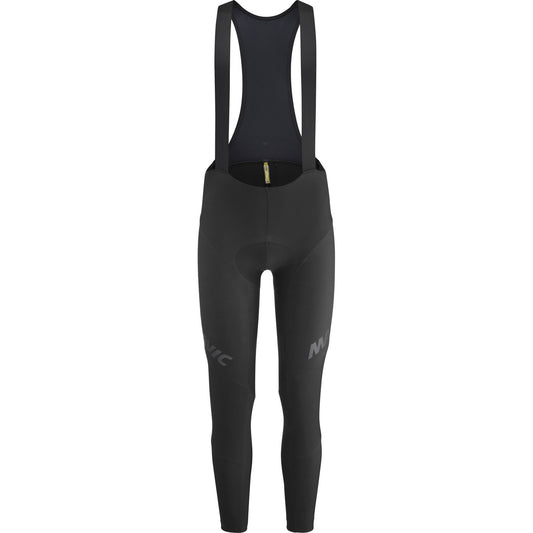 Lange Trägerhose MAVIC AKSIUM THERMO in Schwarz — weißer Hintergrund, 2000 x 2000