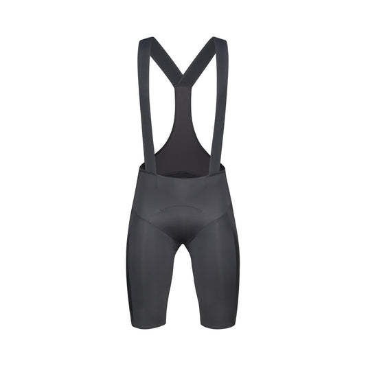 Kurze POC RACEDAY Trägerhose in Grau — weißer Hintergrund, 2000 x 2000