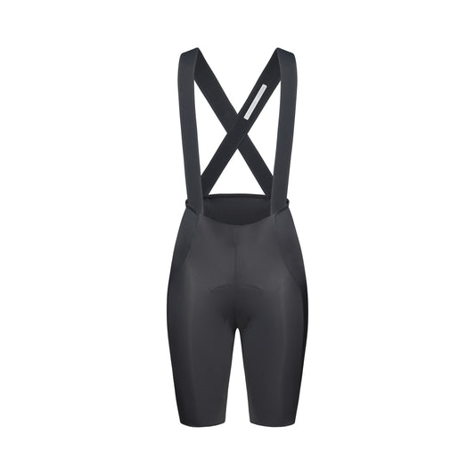 Kurze POC RACEDAY Damen-Trägerhose in Grau — weißer Hintergrund, 2000 x 2000