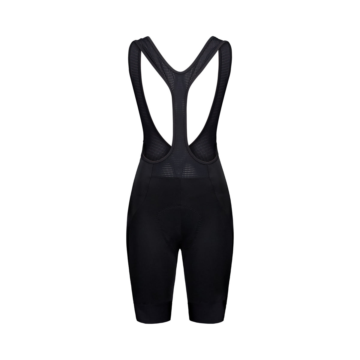 Kurze Damen-Trägerhose POC CADENCE in Schwarz — weißer Hintergrund, 2000 x 2000