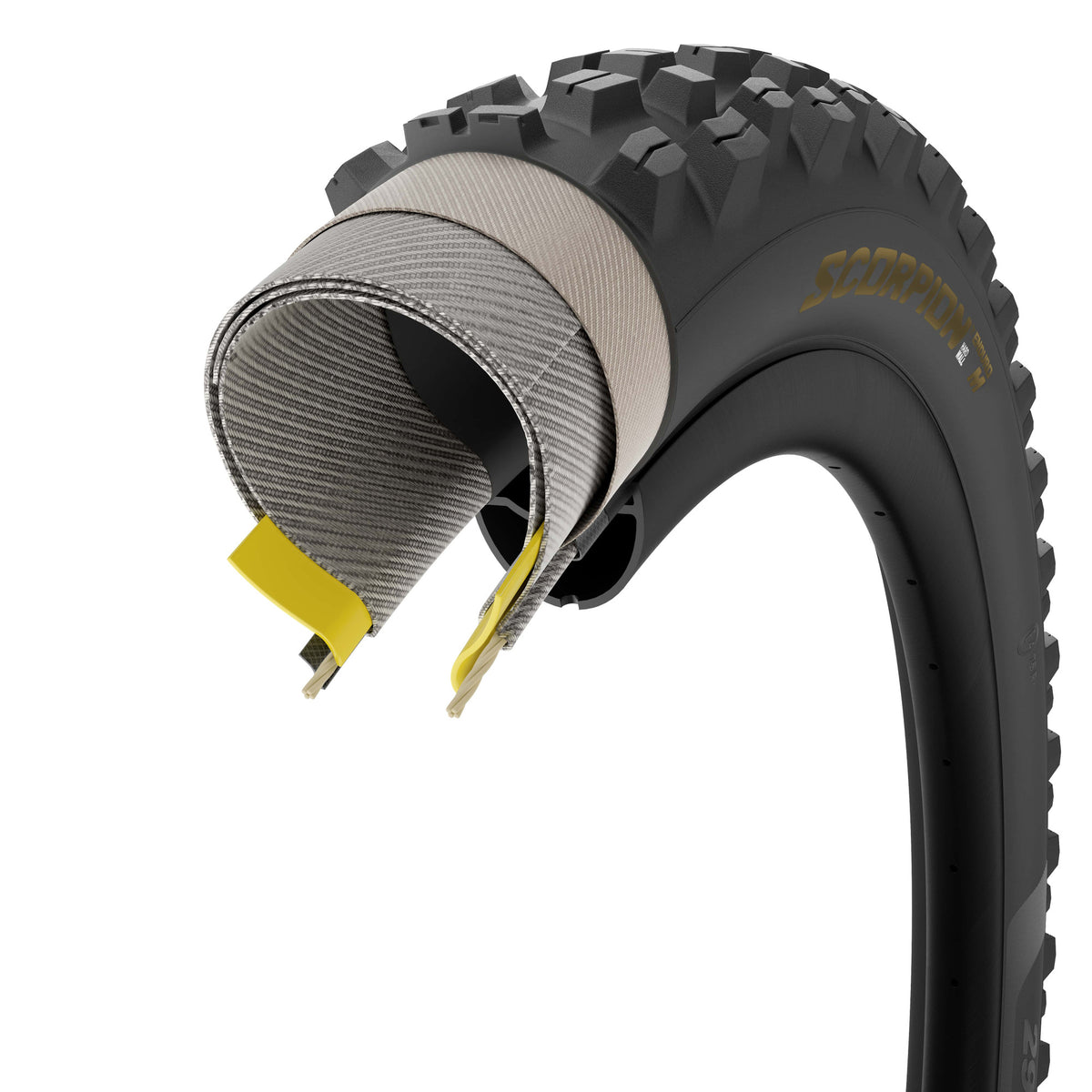 PIRELLI SCORPION ENDURO M COLOUR EDITION Reifen 29x2.40 HardWall Tubeless Ready Faltreifen Schwarz/Gold