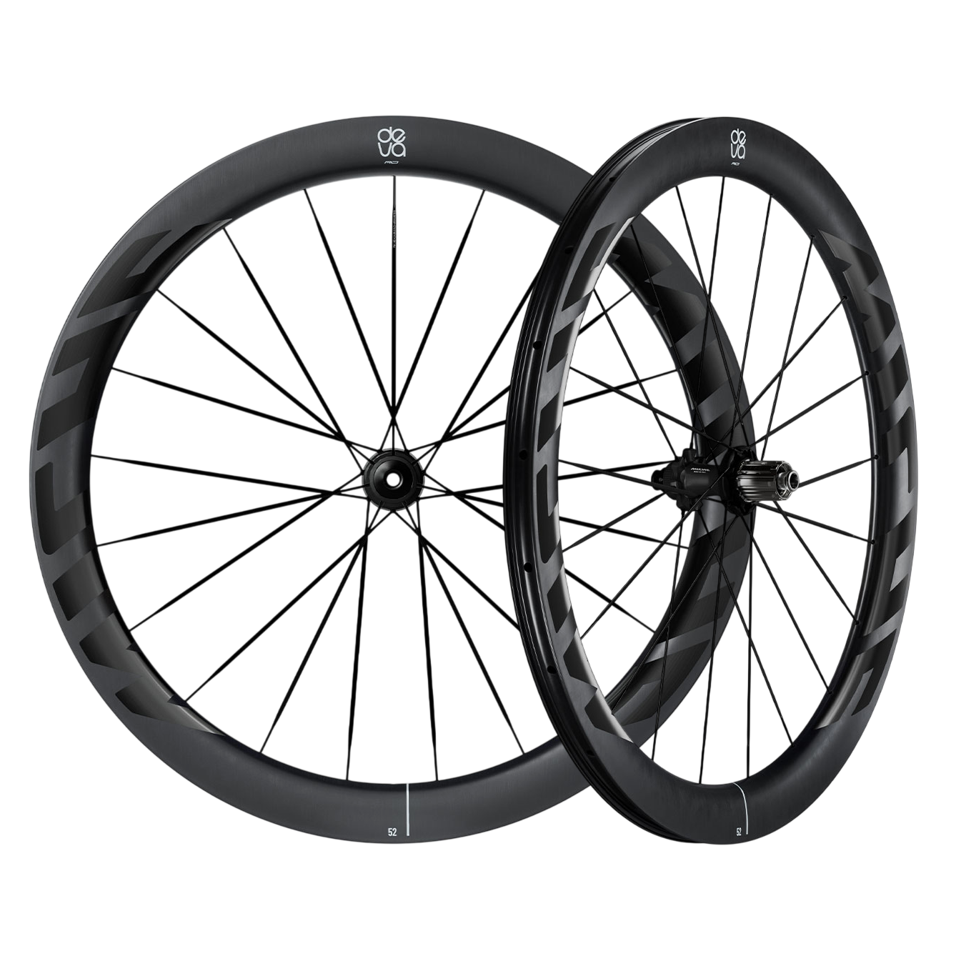 Paar MICHE DEVA RD 52 Tubeless Ready (Center Lock) Laufräder Schwarz