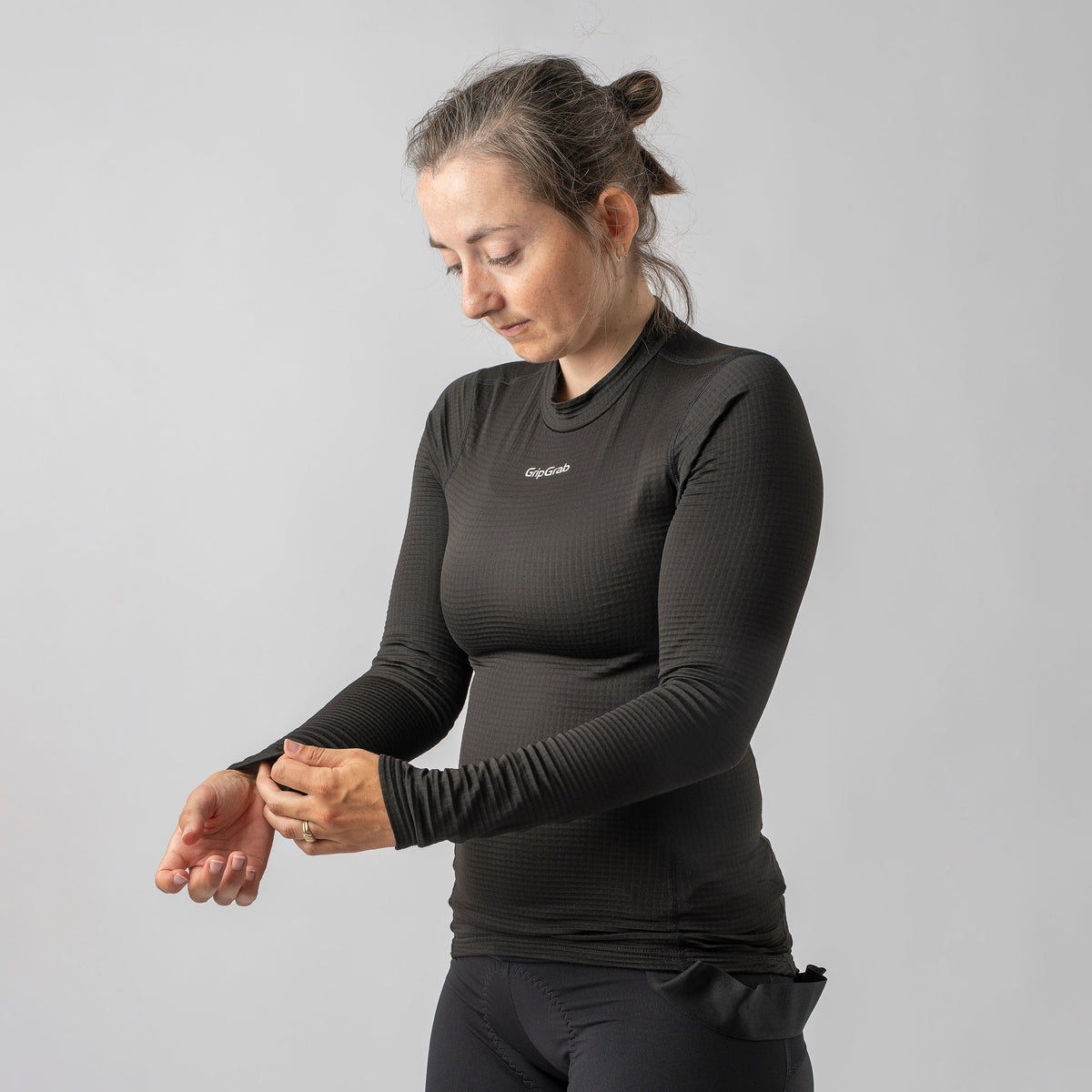 Damen-Langarm-Funktionsunterhemd GRIPGRAB RIDE WINTER Schwarz