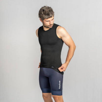 Ärmelloses Funktionsunterhemd GRIPGRAB PACR SPRING AUTUMN SEAMLESS Schwarz