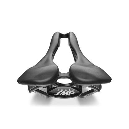 Sattel SMP EVO20C Breite 140mm Inox-Schienen Schwarz