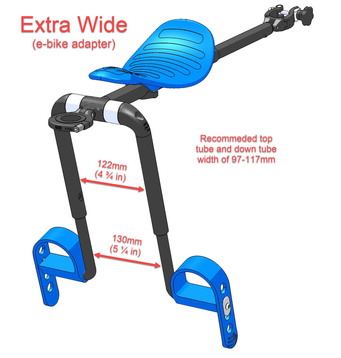 E-Bike Adapter Kit MAC RIDE extra breite Rohre 13cm