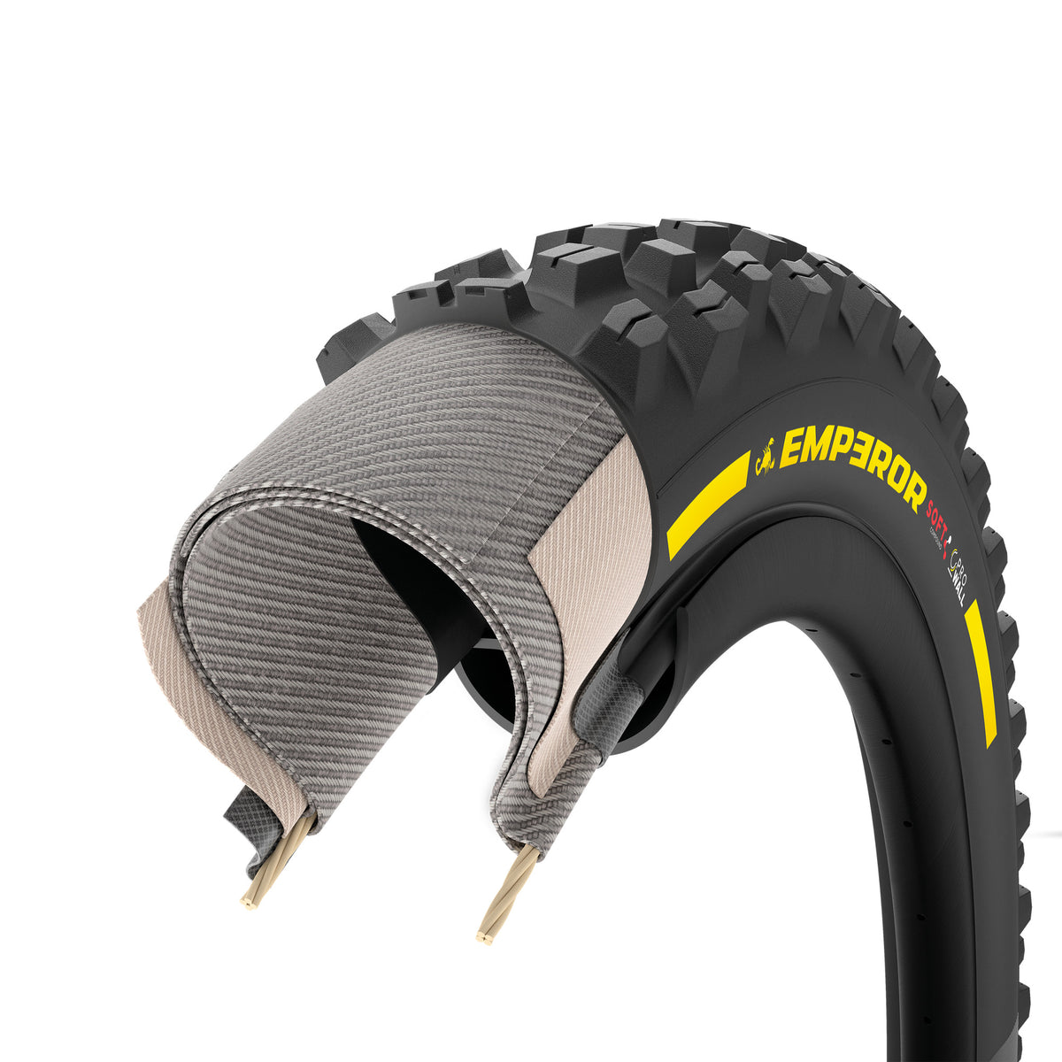 PIRELLI SCORPION EMPEROR Soft ProWall Faltreifen 27.5x2.40 Tubeless Ready Schwarz/Gelb Team Edition