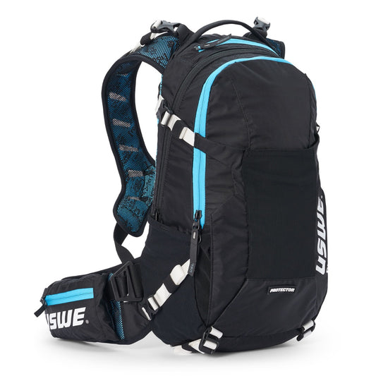 USWE FLOW 16 L Rucksack mit integriertem Rückenteil Schwarz/Blau